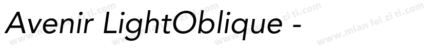 Avenir LightOblique字字体转换